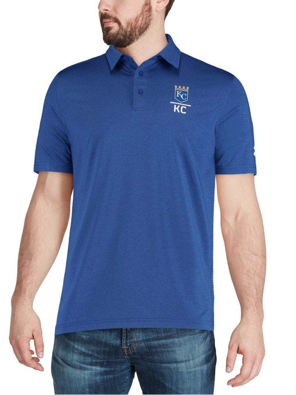 Men's Kansas City Royals Under Armour Royal Novelty Performance Polo
